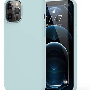NWT iPhone 12 Pro Max Case with Screen Protector Mint Green Deenakin